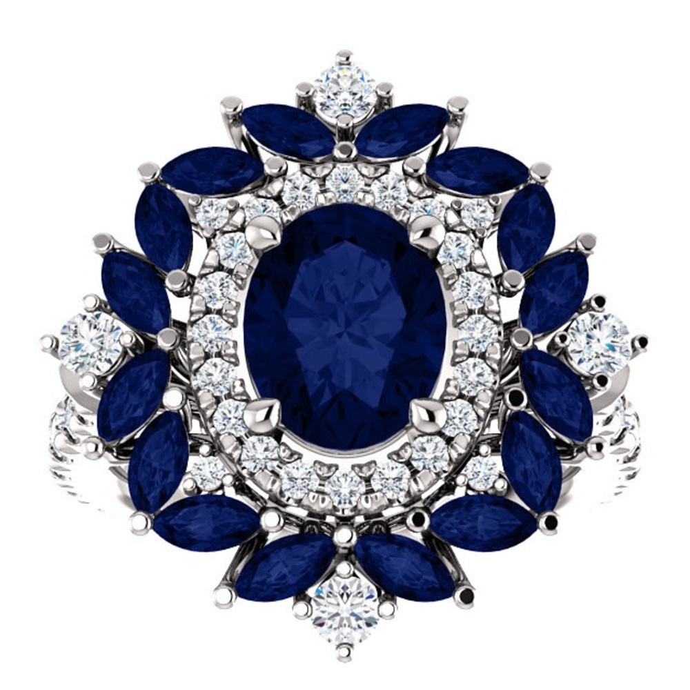 Gorgeous Sapphire and diamond ring